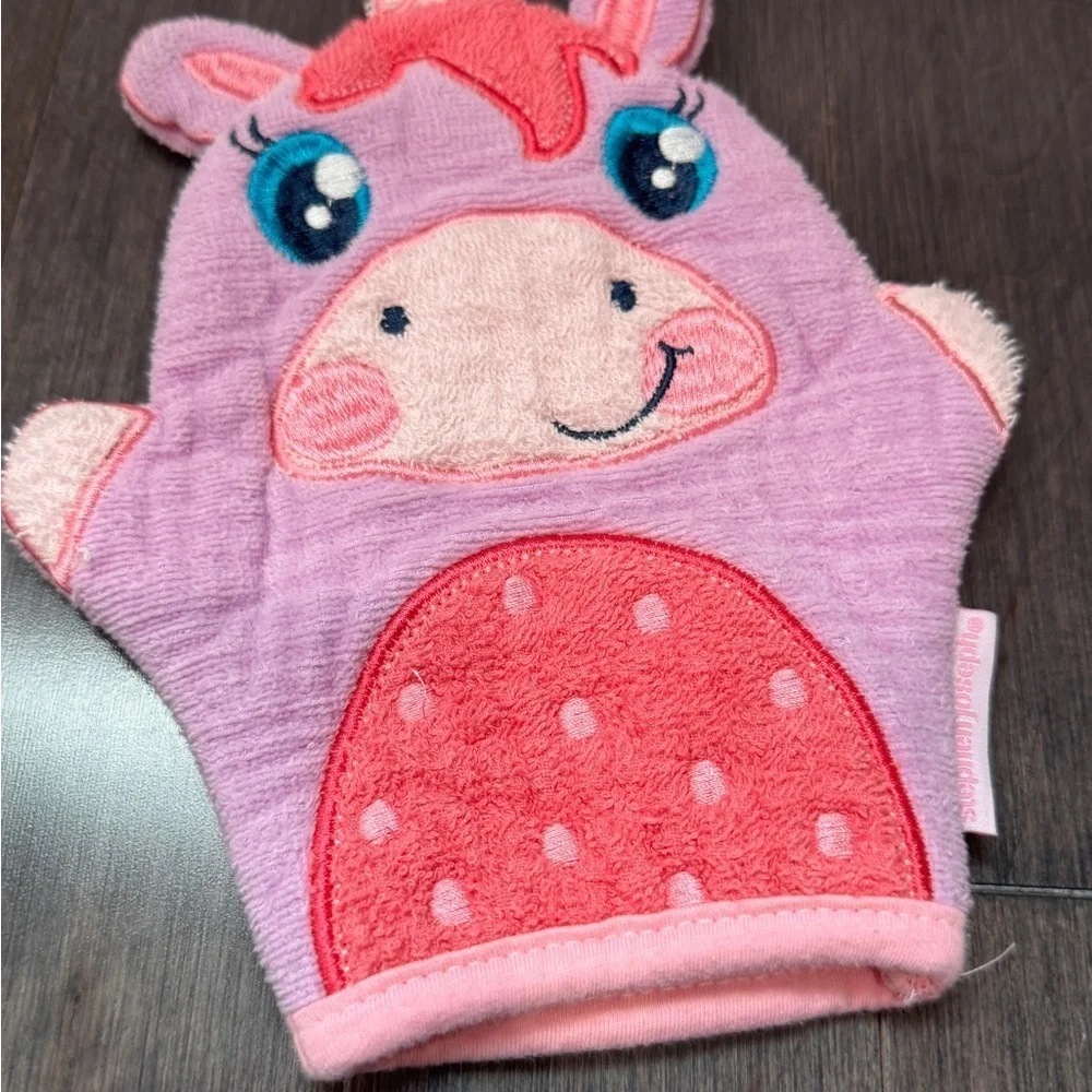 NWOT Stephen Joseph Unicorn Bath Mitt for Kids - Pink & Purple Baby Toddler